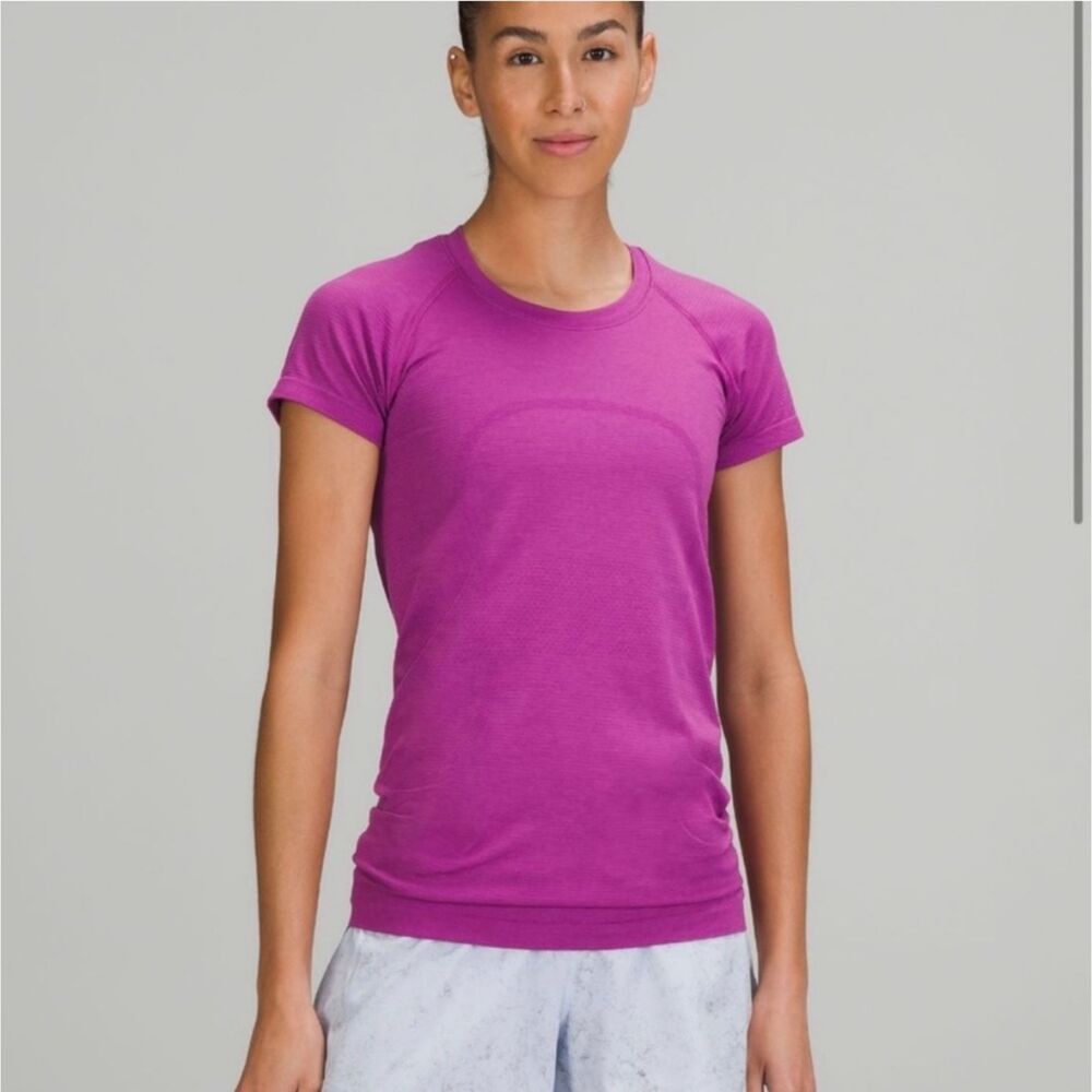 Lululemon Swiftly Tech Deep Plum Purple short sleeve athletic shirt Size 14